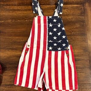 Chubbies Red and Blue Stars and Stripes Men’s Overalls